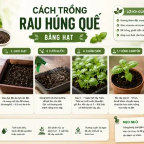 Hướng dẫn chi tiết cách trồng rau húng quế bằng hạt